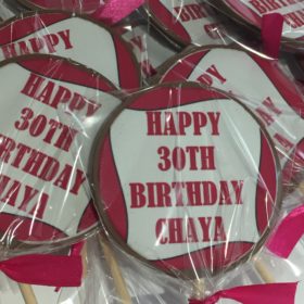 personalised happy birthday chocolate lollipop