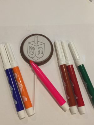 doodle chocolate lolly with edible markers